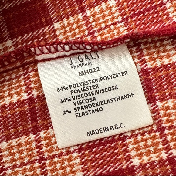 Brandy Melville John Galt Cara Plaid Mini Skirt Red - Picture 8 of 12